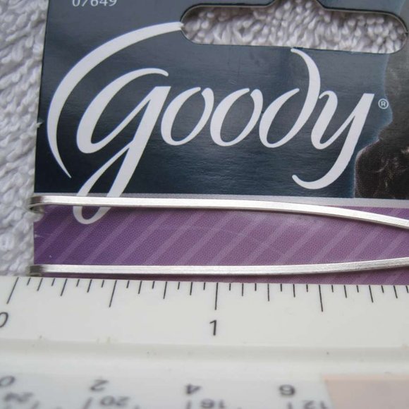 6 Goody Shiny Silver Gold Black Thin Open Design Metal Bobby Slides Hair Pins 15 - Picture 2 of 7